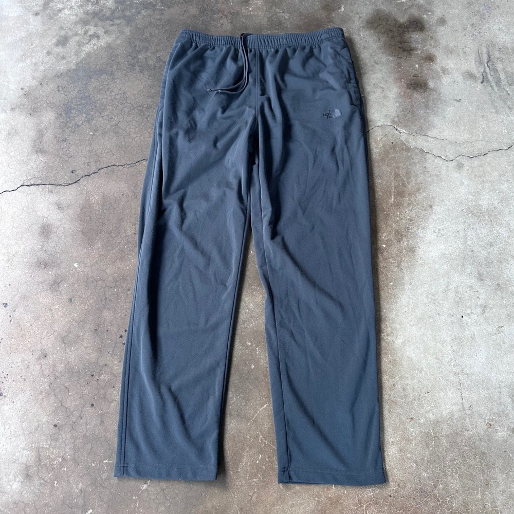 The North Face Fleece Pants Mens XL Gray Excellent Straight Leg Outdoor Lounge